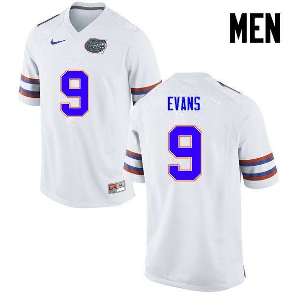 Florida Gators Men #9 Josh Evans College Football Jersey White